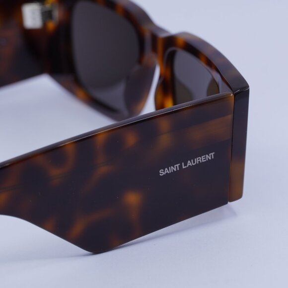 Saint Laurent SL654 003 Sunglasses Havana Square Frame, Black Lenses main image 4